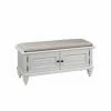 Cheap 🧨 Indoor Storage Benches Home Styles Bermuda Upholstered Storage Bench - Brushed White ✔️