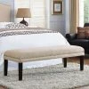 Discount 😉 Bedroom Benches Home Meridian Upholstered Bed Bench - Tan 💯 -Indoor Benches Shop masterHOMM404