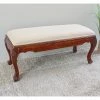 New 🎉 Bedroom Benches International Caravan Windsor Hand-Carved Foot-of-Bed Bench 🛒