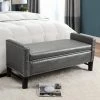 Top 10 ❤️ Indoor Storage Benches Inspired Home Hadley Faux Leather Button Tufted Indoor Storage Bench 👍 -Indoor Benches Shop masterINSP010