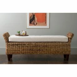 Hot Sale ๐ Entryway Benches East At Main Cline Abaca Bench ๐