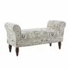 Brand new 😍 Bedroom Benches Linon Lillian Printed Upholstered Bench 🥰 -Indoor Benches Shop masterLHD1443