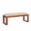 Best Sale 👍 Bedroom Benches Powell Ellington Bench - Natural With Beige And White Aztec Pattern Fabric 💯 -Indoor Benches Shop masterLHD2438