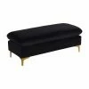 Outlet 🔔 Ottoman Benches Meridian Furniture Inc Naomi Velvet Ottoman/Bench 🧨 -Indoor Benches Shop masterMERI544