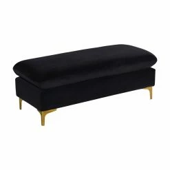 Outlet 🔔 Ottoman Benches Meridian Furniture Inc Naomi Velvet Ottoman/Bench 🧨
