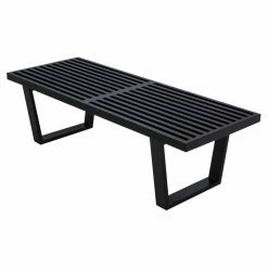 Promo ⌛ Entryway Benches LeisureMod Platform Slat Inwood Bench 🎁