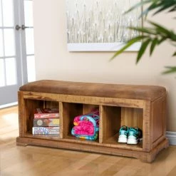 Best Sale 🔔 Entryway Benches OS Home And Office Furniture Wood Veneer Indoor Bench 😍