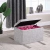 Wholesale 🛒 Bedroom Benches Ore International Light Gray Tufted 👟 Shoe Storage Bench 🛒 -Indoor Benches Shop masterORE990