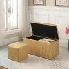 Coupon ⭐ Bedroom Benches Ore International Yellow Gold Plaid Leatherette Storage Bench 👍 -Indoor Benches Shop masterORE997
