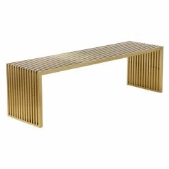 Best deal 🧨 Entryway Benches Pangea Home Gold Brushed Luxe Indoor Bench 🤩