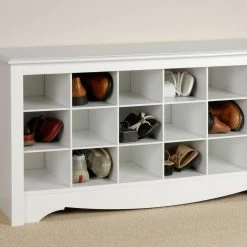 Hot Sale 😉 Indoor Storage Benches Prepac Winslow White 👟 Shoe Storage Cubbie Bench 😍