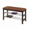 Brand new 🧨 Indoor Storage Benches Roundhill Furniture Wood 👟 Shoe Storage Entryway Bench 💯 -Indoor Benches Shop masterROUN008