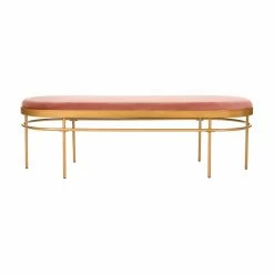 Promo 😀 Bedroom Benches Safavieh Sylva Oval Backless Bedroom Bench 🔥