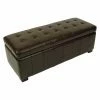 Best Pirce 🥰 Indoor Storage Benches Safavieh Large Manhattan Storage Bench - Brown Leather 🎉 -Indoor Benches Shop masterSAV398