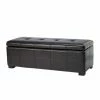 Best deal 😍 Indoor Storage Benches Safavieh Large Brown Maiden Tufted Leather Storage Bench ✔️ -Indoor Benches Shop masterSAV421