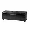 Budget 🌟 Indoor Storage Benches Safavieh Large Black Maiden Tufted Leather Storage Bench 🛒 -Indoor Benches Shop masterSAV422