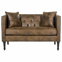 Budget ✨ Settee Benches Safavieh Sarah Tufted Settee With Pillows ⭐