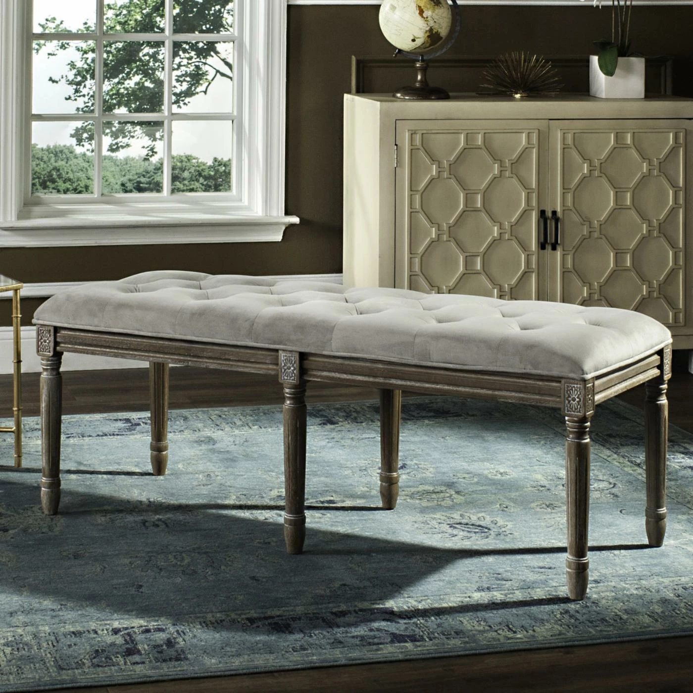 Deals ๐ Bedroom Benches Safavieh Rocha French Brasserie Tufted Traditional Rustic Wood Bench ๐ 3 Deals ๐ Bedroom Benches Safavieh Rocha French Brasserie Tufted Traditional Rustic Wood Bench ๐