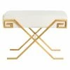 Outlet 🛒 Ottoman Benches Safavieh Luna Greek Key Bench 🔔 -Indoor Benches Shop masterSAV5523