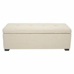Cheapest 👍 Indoor Storage Benches Safavieh Maiden Large Tufted Storage Bench ⌛