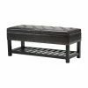 Best Sale 👏 Brooklyn & Max Ottoman Benches Brooklyn + Max Joshua Faux Leather Storage Ottoman Bench 🧨 -Indoor Benches Shop masterSIMP1235