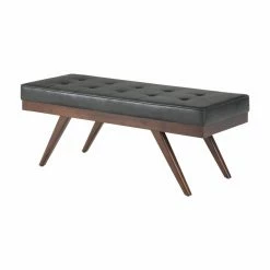 New π Brooklyn & Max Bedroom Benches Brooklyn + Max Larsen Tufted Faux Leather Ottoman Bench π