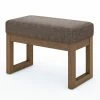 Promo 🔥 Entryway Benches Brooklyn + Max Lewiston 26 In. Contemporary Rectangle Tweed Ottoman Bench 😍 -Indoor Benches Shop masterSIMP1773