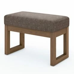 Promo 🔥 Entryway Benches Brooklyn + Max Lewiston 26 In. Contemporary Rectangle Tweed Ottoman Bench 😍