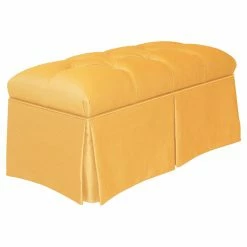 Best deal 👍 Skyline Furniture Ottoman Benches Chloe 👗 Skirted Storage Ottoman ✨