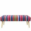 Discount 🤩 Bedroom Benches Skyline Furniture Serape Stripe Indoor Bench ⭐