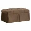 Best Sale 🎁 Skyline Furniture Ottoman Benches Mystere Moccasin 👗 Skirted Storage Bench 🔔