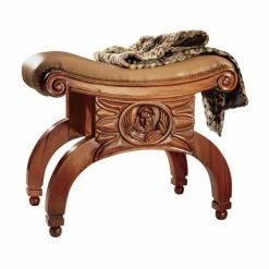 Cheapest 🛒 Ottoman Benches Design Toscano The Venetian Leather Taboret 🔔