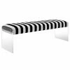 Discount 😀 Bedroom Benches TOV Furniture Envy Velvet Striped Bench 😍 -Indoor Benches Shop masterTOVF471