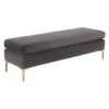 Brand new 🎉 Bedroom Benches TOV Furniture Delilah Velvet Upholstered Backless Bedroom Bench ⌛ -Indoor Benches Shop masterTOVF507