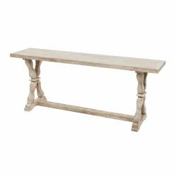 Best deal 😍 Entryway Benches DecMode Wood Farmhouse Trestle Bench 👏