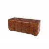 Cheap 🎁 Ottoman Benches DecMode Tufted Leather Bench 🤩 -Indoor Benches Shop masterUMA12879