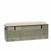 Wholesale 👍 Indoor Storage Benches DecMode Distressed Galvanized Storage Bench - 50W X 18H In ✨