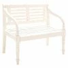Wholesale ✔️ Entryway Benches DecMode 40 In. Antique White Mahogany Loveseat Bench 🔔