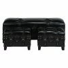 Cheapest 👍 Ottoman Benches DecMode Set Of 3 Leather Trunk Style Benches 🌟