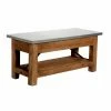 Discount ✨ Entryway Benches Alaterre Furniture Millwork Wood And Zinc Metal 40 In. Bench With Shelf 👏 -Indoor Benches Shop masterVER561