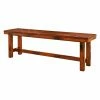 Outlet 🛒 Kitchen & Dining Benches Walker Edison Dark Oak Wood Bench ⭐ -Indoor Benches Shop masterWAL260