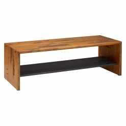 Wholesale ✔️ Indoor Storage Benches HumbleNest Homestead Rustic Farmhouse Reclaimed Wood Bench With Shelf ⌛