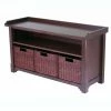 Cheap 🧨 Winsome Indoor Storage Benches Rockbrook Storage Bench With 3 Baskets ❤️ -Indoor Benches Shop masterWI215