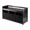 Promo 🎉 Indoor Storage Benches Winsome Addison Storage Bench With 3 Foldable Baskets 🔔 -Indoor Benches Shop masterWI507
