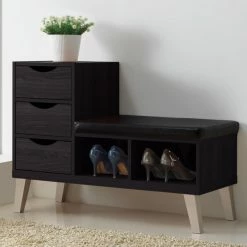Best reviews of 🤩 Indoor Storage Benches Baxton Studio Arielle Seating Bench With 👟 Shoe Storage And Drawers ❤️