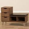 Buy 🎉 Indoor Storage Benches Baxton Studio Arielle 👟 Shoe Storage Bench 😍