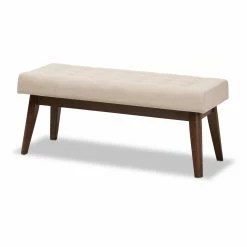 Hot Sale 😀 Entryway Benches Baxton Studio Elia Fabric Button-Tufted Bench ❤️