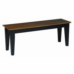 New 😀 Kitchen & Dining Benches International Concepts Cowan Shaker Dining Bench - Black/Cherry 🎉