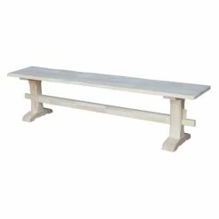 Deals ๐คฉ Kitchen & Dining Benches International Concepts Live Edge 72 In. Trestle Backless Indoor Dining Bench ๐