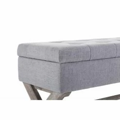 Coupon 😍 Indoor Storage Benches Boraam Angelina Gray Storage Bench 🔔 -Indoor Benches Shop scaleBOR410